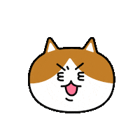 Angry Cat Sticker by 궁디팡팡 캣페스타