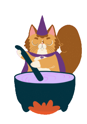 Cat Halloween Sticker by Poupoutte