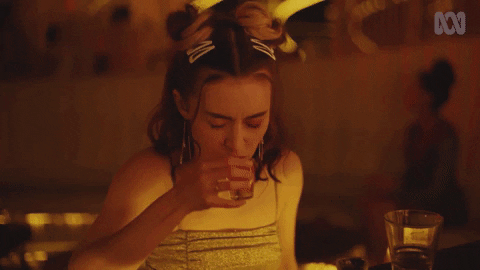 Drunk Bottoms Up GIF by ABC TV + IVIEW