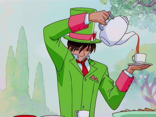 walter_ giphyupload anime tea mad hat GIF