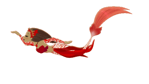 Siren Mermaid Swimming Sticker by Mermaid_Lux