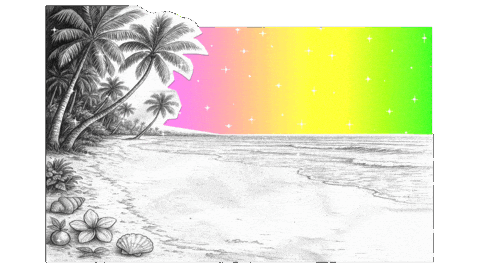 Palm Tree Flower Sticker by lenay