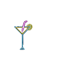 hautestockco summer drink neon cocktail Sticker
