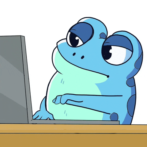 Blue Frog Fast Typing GIF by Croakey