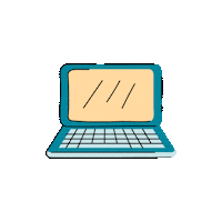 Work At Home Laptop Sticker by Nicole Adelaars