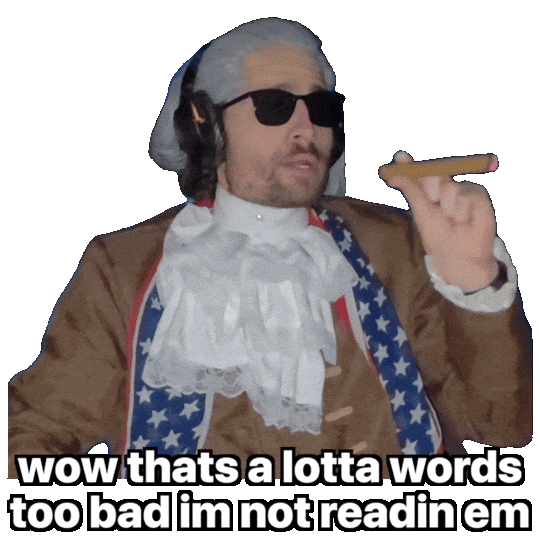 Wordy Didnt Read Sticker