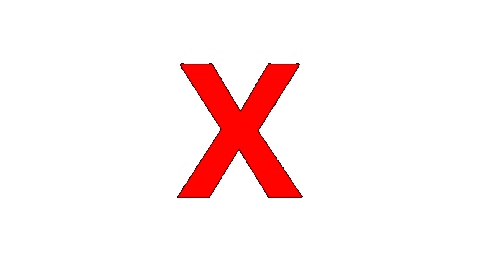 Red X 3D Sticker