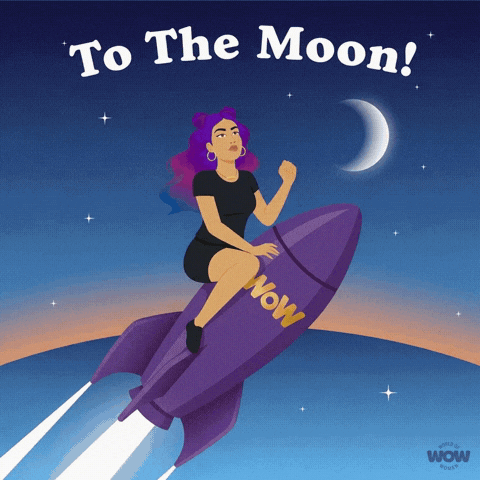 To The Moon Wow GIF by World Of Women