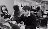 MyArtBroker laughing smiling office working GIF