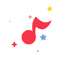 music note stars Sticker by Canticos World