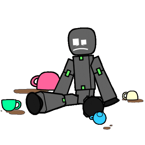 Tired Over It Sticker by Stikbot