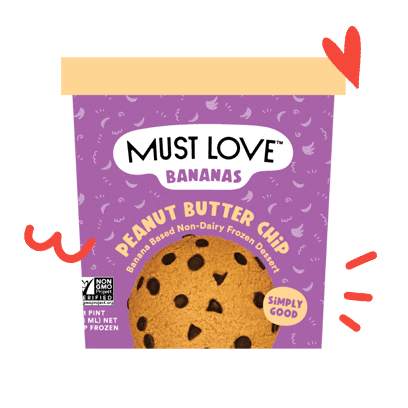 mustloveco ice cream banana peanut butter nicecream Sticker