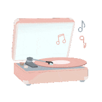 Record Player Vinyl Sticker