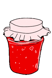 Strawberry Jam Breakfast Sticker by feierSun