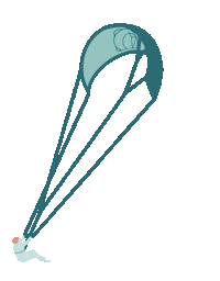 Kite Kitesurfing Sticker by Kitesurfles.nl / Kitesurfles.com - The best kitesurfschool in The hague / Scheveningen, the Netherlands.