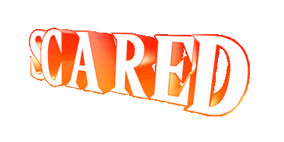 scared text Sticker