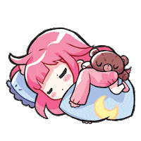 Tired Good Night Sticker by summonerswarapp