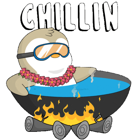 Relaxing Break Time Sticker by Pudgy Penguins