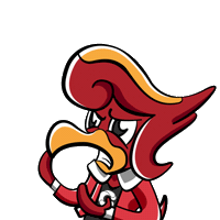 Angry Mascot Sticker by Carinih