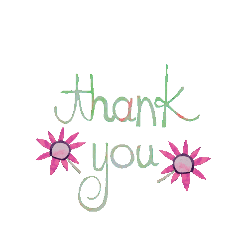 jaimebrambleschell thank you thanks gratitude pink flowers Sticker