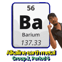 Ba Barium Sticker