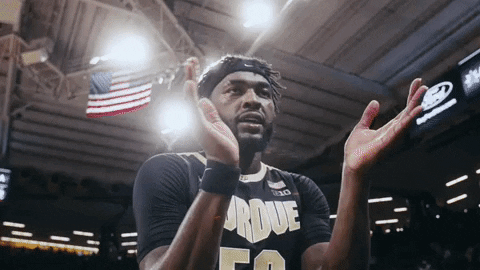 Claps Boilerball GIF by Purdue Sports