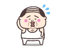 Embarrassed Old Man Sticker