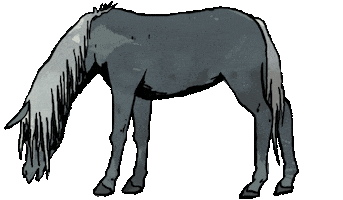 horse chilling Sticker by mayfly