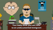 talking mr. mackey GIF by South Park 