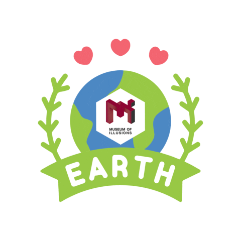 Earth Moi Sticker by Museum of Illusions Doha