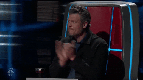 blake shelton applause GIF by The Voice