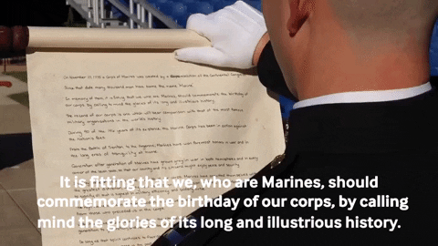 Marine Corp Birthday GIF by Storyful