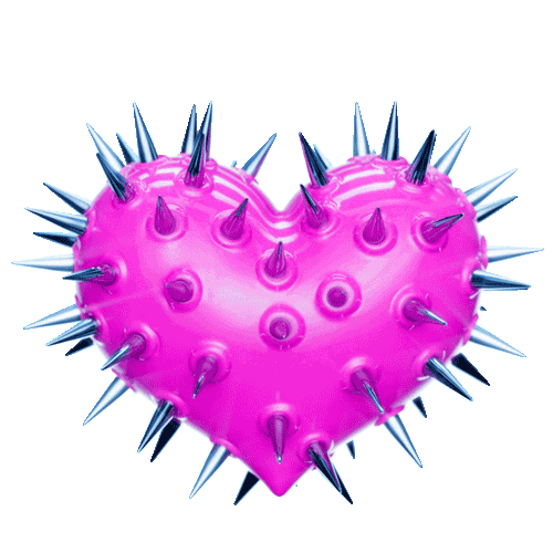 Heavy Metal Heart Sticker by toomanynadias