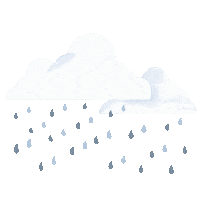 bethhallart rain clouds rainy raindrops Sticker