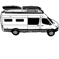 Camping Camper Van Sticker by Outside Van