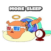 Tired Good Morning Sticker by Quirk Life Studios