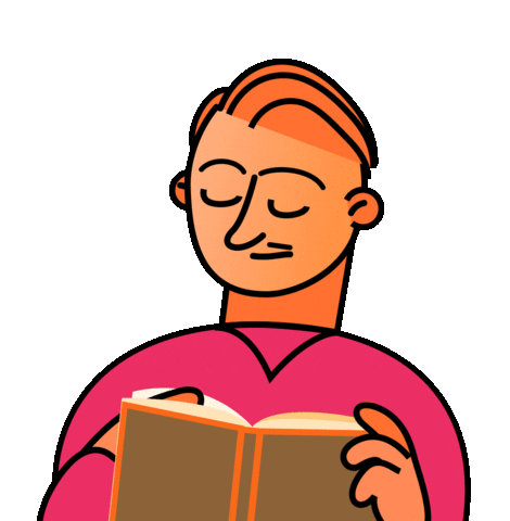 erklaervideo-animation giphyupload man book reading Sticker