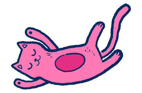Blue Cat Kids Sticker by BABAUBA