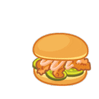 Chicken Sandwich Sticker by Huey Magoo's
