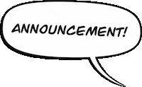 Announcement Comic Bubble Sticker
