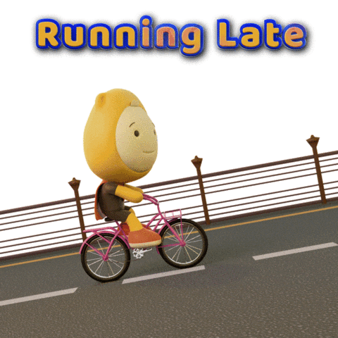 Rushing On My Way Sticker by Gumazing