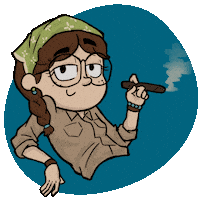 Chillin Smoking Sticker by Pepper Steps