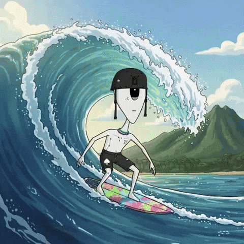Action Sports Surf GIF by Lonely Aliens