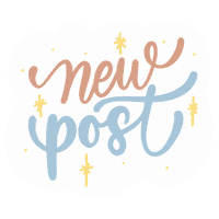 New Post Lettering Sticker