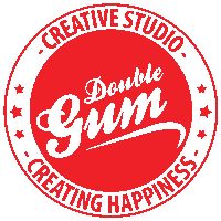 2gum creative studio doublegum doublegum-logo Sticker