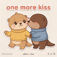 Last Kiss Cute Otter GIF by Ollie & Lou