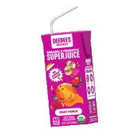 Fruit Punch Juice Box Sticker by DeeBee's Organics