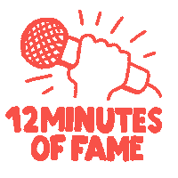 12MINME mic microphone fame minutes Sticker