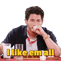 Cant Choose Nick Jonas Sticker by First We Feast