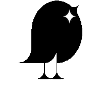 Bird Kontrast Sticker by Clariteca